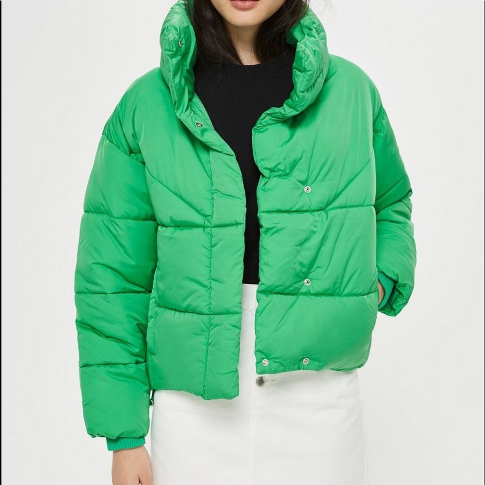 Top Shop Green Puffer jacket